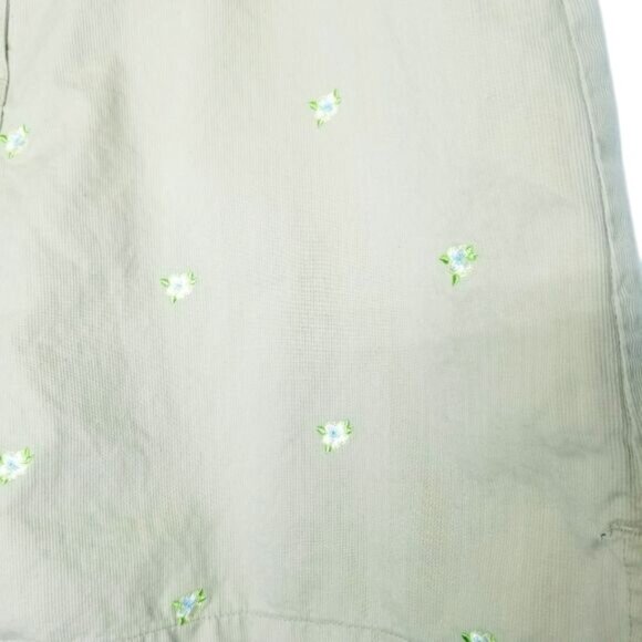 Lizgolf Beige Cotton Skirt Shorts Skorts‎ Embroidered Floral Golf Size 12 - Picture 10 of 11